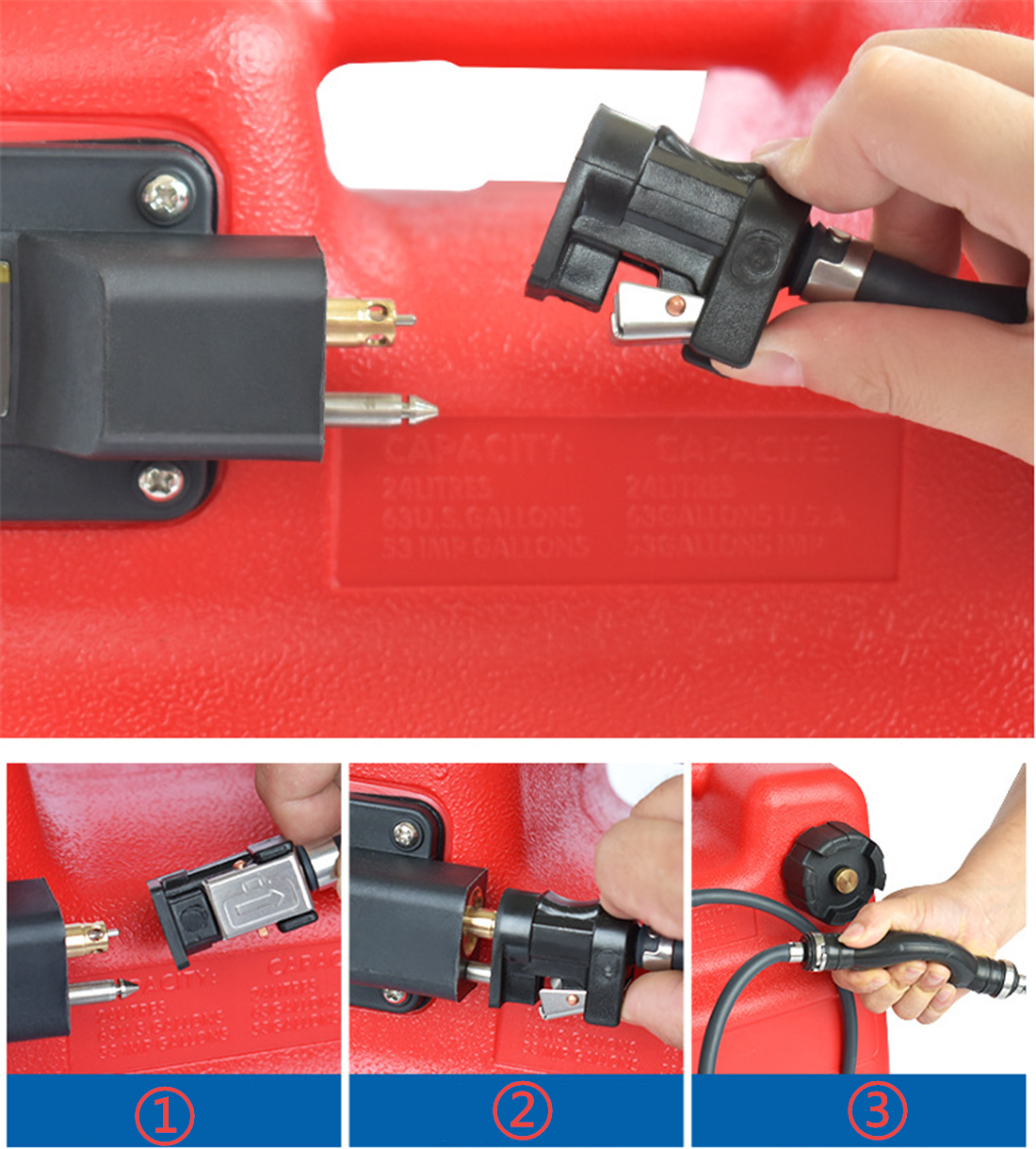 Boat Fuel Line Assembly Kit, 3/8" Inner Dia, Primer bulb with 10ft Hose and Yamaha Connector, Fit for Yamaha Outboard Motors