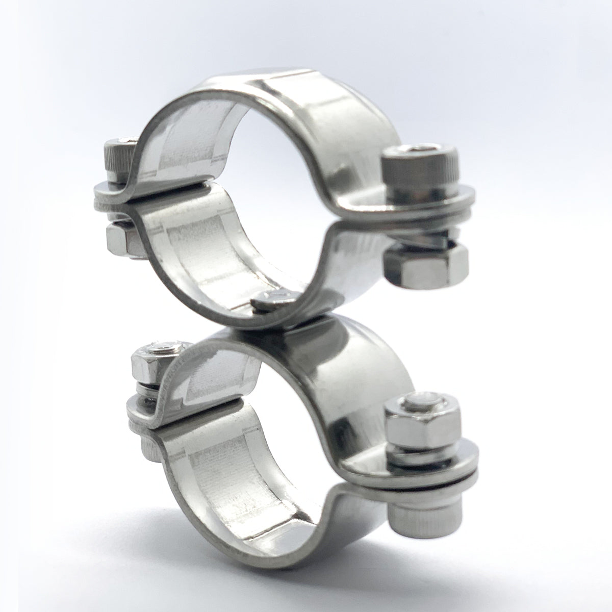 360 Grad Auspuffrohr-Klemmhülse mit Banddrehgelenk, passend für Auspuffrohre mit 1 2/8 Zoll Innendurchmesser, Edelstahl 316