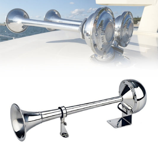 Boat Electric Single Trumpet, Marine Stainless Steel Horn for RV Truck SUV Pick-Up, 12V