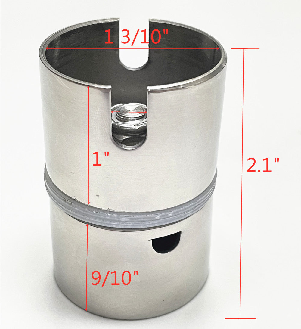 Boat Drop-in Swivel Gunnel Rod Holder, 1-2/5" OD, 304 Marine Grade Stainless Steel