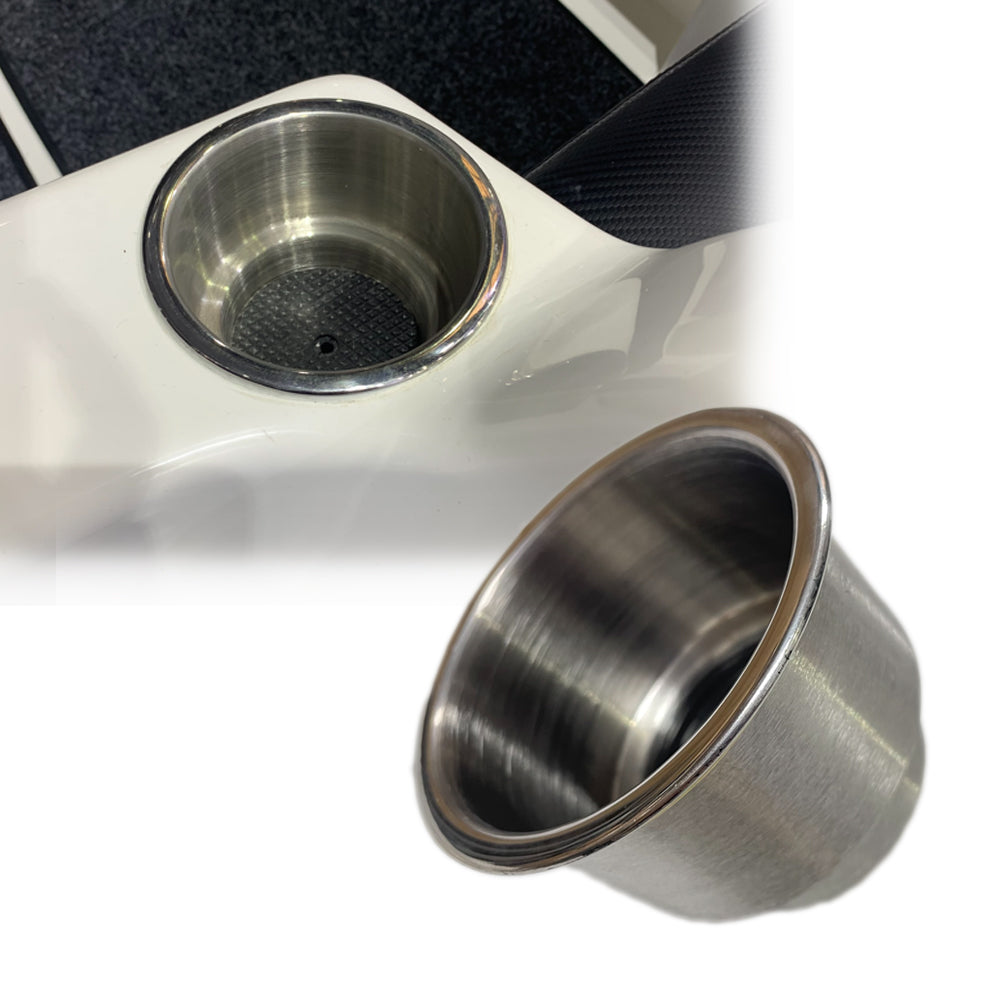 Boat Cup Holder Drink Mount with Drain, Stainless Steel for Marine RV Camper