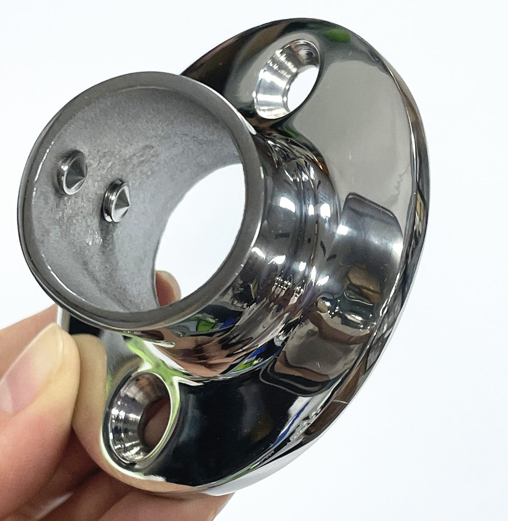 Marine Handrail Base 60 Degree for Tube Hole I.D 1", 316 Stainless Steel Boat Fitting Hardware Accessories