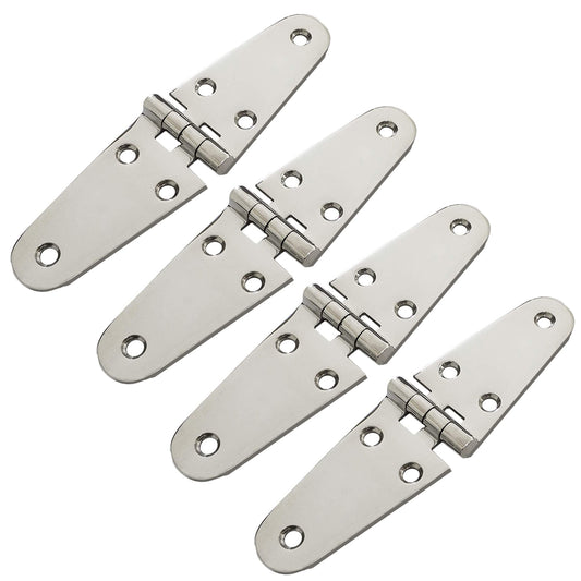 Boat Strap Hinges for Marine Grade RV Skylight Locker Hatch and Door, Top Mount 7-1/8" x 1-5/8", 4 Pcs