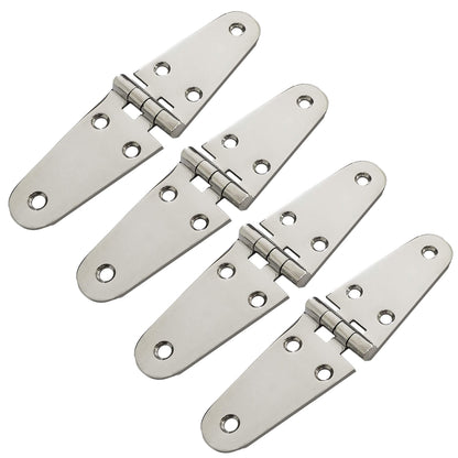 Boat Strap Hinges for Marine Grade RV Skylight Locker Hatch and Door, Top Mount 7-1/8" x 1-5/8", 4 Pcs