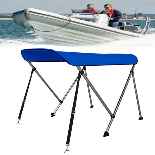 Boat Bimini Cover, 3 Bow Bimini Top Canopy Shade, 6" Lx73-78 Wx36 H