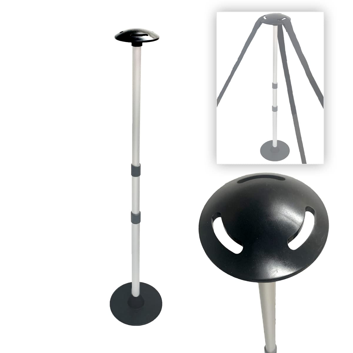 Boat Cover Support Pole Mushroom Cap - 5" Plastic Top with 3 Strap Holes, Boat Accessories