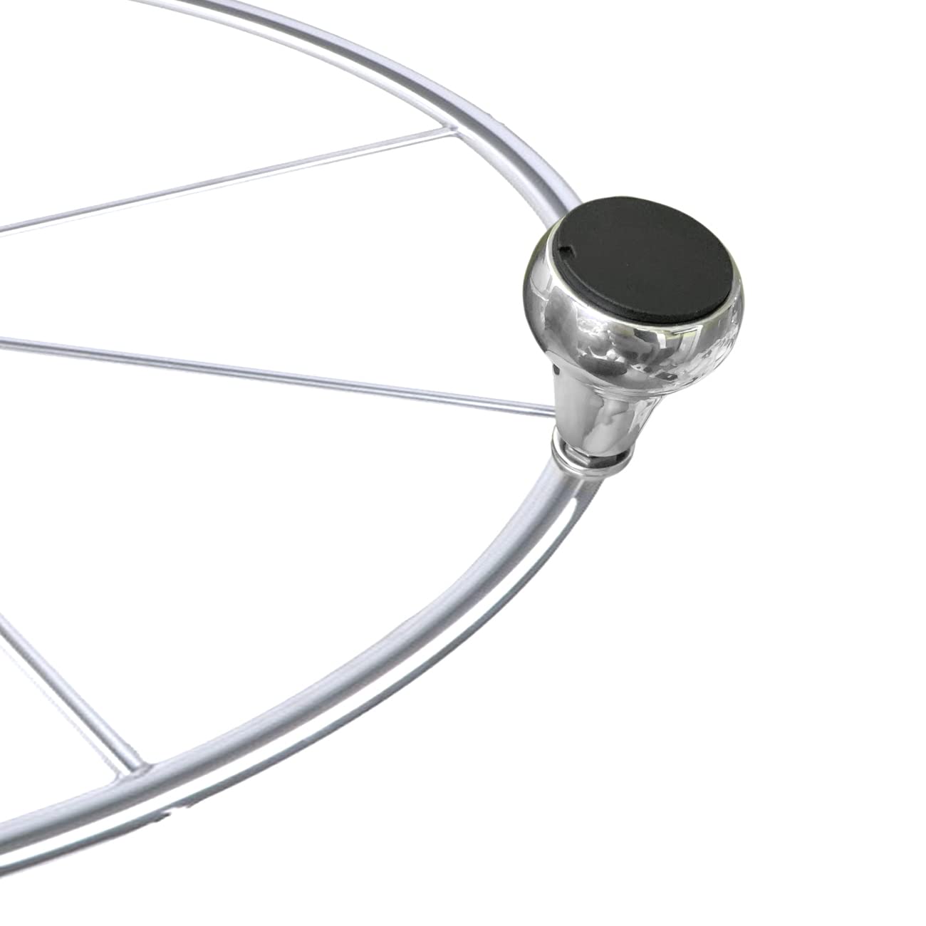Marine Grade Boat Steering Wheel Maneuvering Turning Control Knob, 316 Stainless Steel (Large:1-3/4")