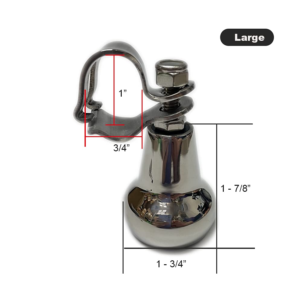 Marine Grade Boat Steering Wheel Maneuvering Turning Control Knob, 316 Stainless Steel (Large:1-3/4")