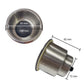 Marine RV Camper Boat Stainless Steel Cup Holder Drink Mount with Drain, OD: 4 1/4" OD, Height 4", ID 3 1/2", 2 Pcs