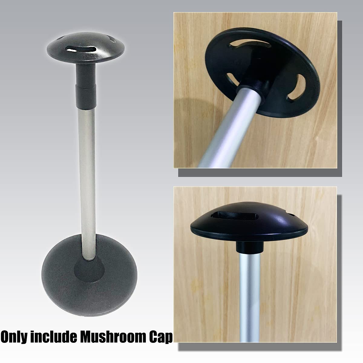 Boat Cover Support Pole Mushroom Cap - 5" Plastic Top with 3 Strap Holes, Boat Accessories