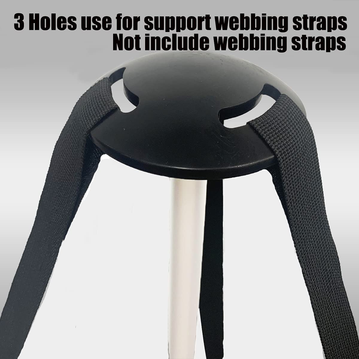 Boat Cover Support Pole Mushroom Cap - 5" Plastic Top with 3 Strap Holes, Boat Accessories